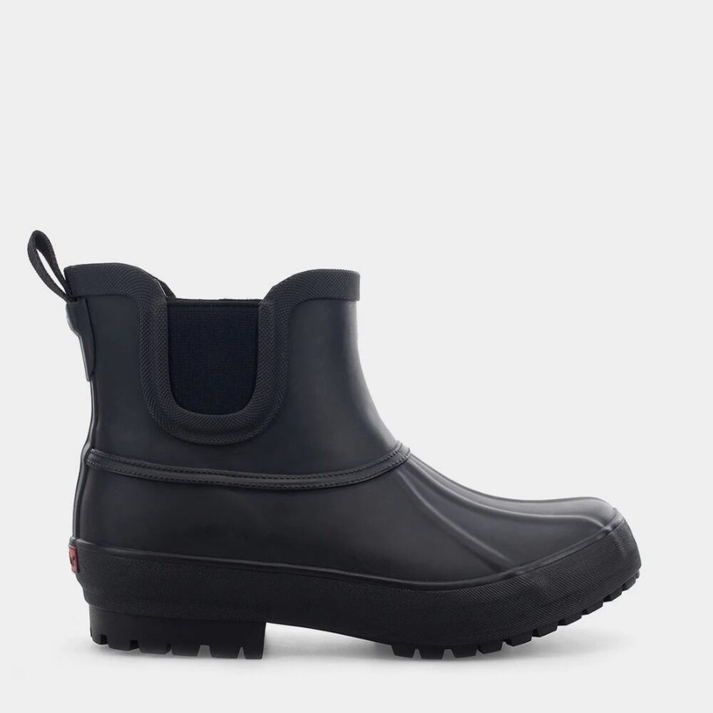 Chooka‎ Women's Black Duck Chelsea Rain Boots Size 6